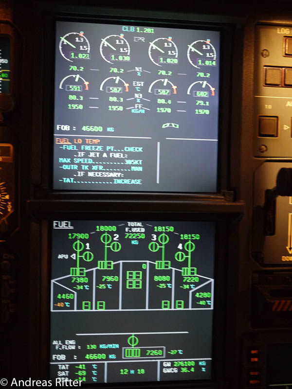 ECAM Warning FUEL LO TEMP