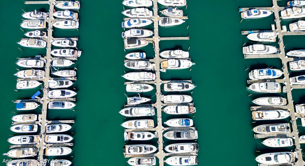 a harbour, taken from abov