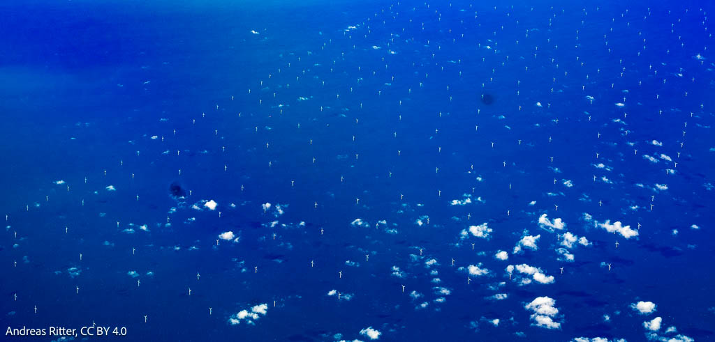 wind turbines in the water